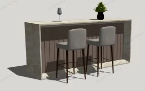 Marble Home Bar