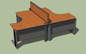 Two Person Office Cubicle Desk