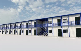 Two Story Prefabricated Office Building SketchUp 3D Model