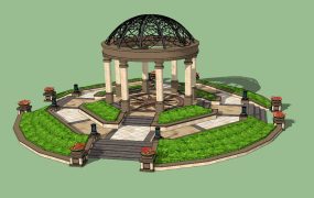 Landscape Roman Gazebo Design