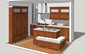 Small Corner Kitchen With Island