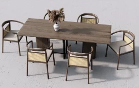 7 Piece Wood Dining Set