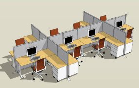 8 Person Offcie Cubicle Workstation Desk