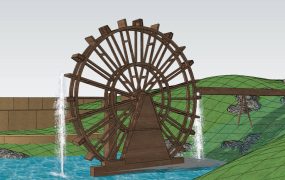 Garden Water Wheel