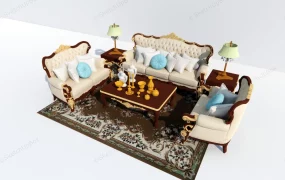 Victorian Living Room Furniture Set