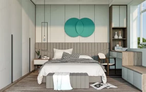 Modern Bedroom Idea With Working Area