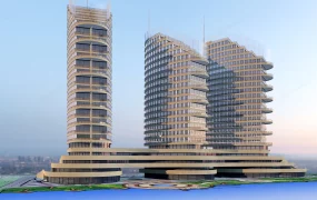 Luxury Waterfront Hotel Building
