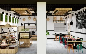 Industrial Style Bakery Interior