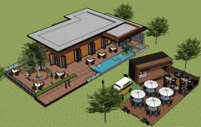Outdoor Dining Cafe Design