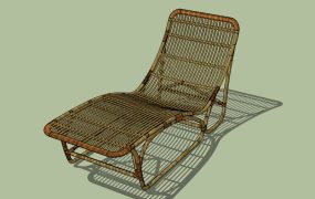 Wicker Garden Sun Lounger