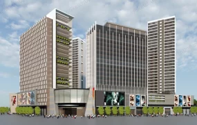 Modern Shopping Mall And Office Complex