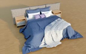 Bed With Upholstered Headboard