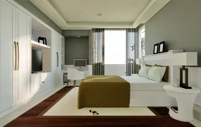 White And Grey Bedroom