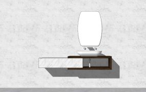 Modern Floating Single Bathroom Vanity