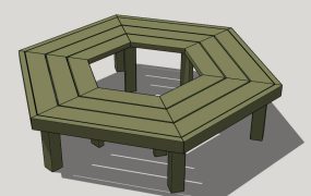 Hexagonal Tree Bench