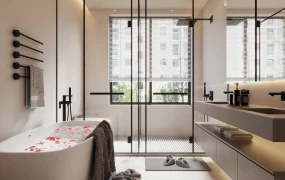 Luxurious Modern Spa Style Bathroom SketchUp 3D Model