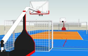 Basketball and Badminton Court
