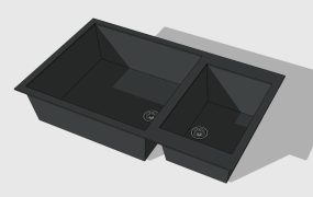 Black Double Kitchen Sink