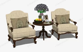 Accent Chair And Table Set