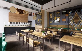 Rustic Modern Coffee Shop Design