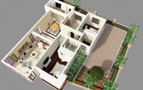 2 Bedroom Apartment House Plan