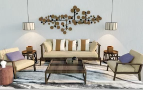 Wooden Living Room Furniture Set