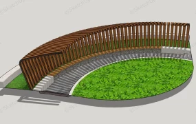 Wooden Curved Pergola