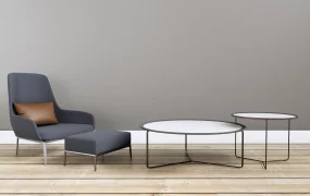 Accent Chair And Nesting Coffee Table Set
