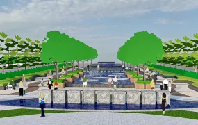 Large Square Fountain