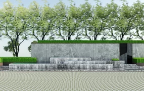 Outdoor Wall Waterfall Feature