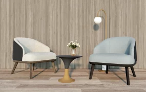 Accent Chairs And Table Set