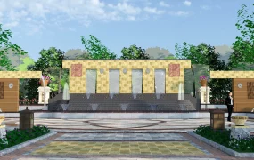 Urban Square Park Fountain