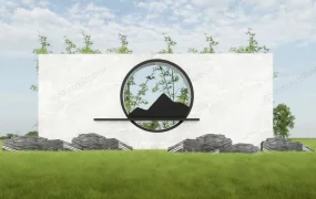 Zen Garden Moon Wall