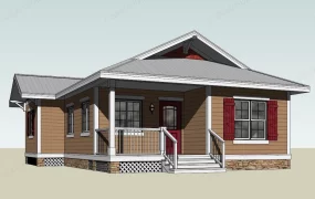 Narrow Lot Cottage House