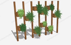 Wooden Shelf Planter Vertical Garden
