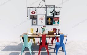Colorful Dining Room Set