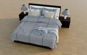 Black Wood Bed With Headboard