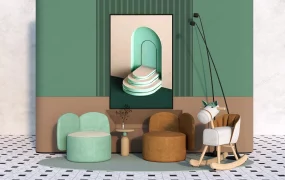 Kids Sofa And Rocking Horse