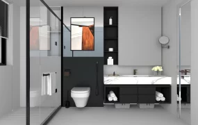 Black And Grey Bathroom