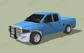 Light Blue Pickup Truck