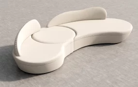 Modern Curved Sectional Sofa
