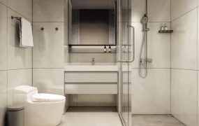 Small Apartment Kitchen And Bathroom Layout