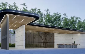 Modern Gazebo With Bar Design