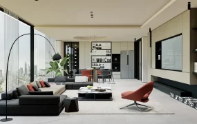 Modern Living Room Dining Room Combo