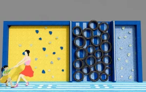 Outdoor Playground Climbing Wall