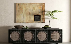 Modern Black Buffet Sideboard