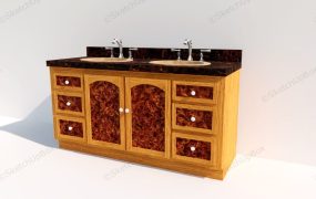 Brown Marble Bathroom Vanity