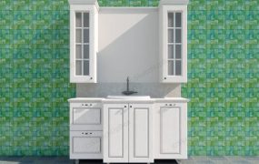 White Bathroom Vanity With Storage Cabinet