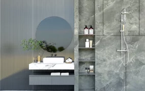 Bathroom Shower And Vanity