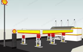 Shell V Power Petrol Station